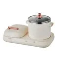 ADLER EUROPE AD 6421 Frühstücksstation 2-in-1 mit 1,0-L Kochtopf und Antihaft-Grillfläche | Retro Design | für kleine Küchen | 1100-1320W Multifunktional für Frühstück und mehr