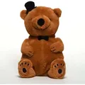 Mr. & Mrs. Panda Kuscheltier Bär mit Hut und Fliege - Braun Pastell - Geschenk, Zylinder, Teddy, Spielzeug, Stofftier, Plüsch, Schmusetier, Teddy... - Weiß