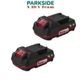 PARKSIDE 2 × 2Ah Akku X20V  Li-Ion mit Cell Balancing für PARKSIDE X 20 V Team