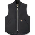 Carhartt Relaxed Fit Firm Duck Insulated Rib Collar Weste, schwarz, Größe M für Männer