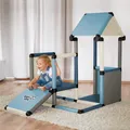 Quadro Adventure Home Modulares Spielhaus ab 6 Monaten, 26 Modelle, für drinnen und draußen, 220 Teile – Petrol
