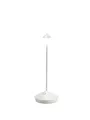 Zafferano, Pina Lampe, Kabellose, Wiederaufladbare Tischlampe mit Touch Control, Auch für den Außenbereich Geeignet, Dimmer, 2200-3000 K, Höhe 29 cm, Farbe Weiß