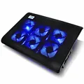 AABCOOLING NC70 - Laptop Ständer mit 6 Lüftern und Blau LED, Stand, Lüfter, Cooling für Notebooks und Consolen Fan Unterlage mit Kühler
