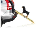Mucola Hunderampe Hunderampe Auto Teleskop Rampe Einstiegshilfe Autorampe Hundetreppe (Stück, 1-St., Rampe), Vorimprägniertes Fichtenholz und Asphaltmatte