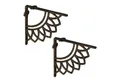 relaxdays Wandregalhalter Regalträger 2er Set Mandala-Design, Bronze
