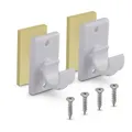 Bestlivings Gardinenstangenhalterungen Ersatzhalter, Cafehausstangen bis Ø12 mm, (2-St., inkl. Schrauben und Klebepads), Ersatzträger für Gardinenstangen, Cafehausstangen, Scheibenstangen weiß 1.8 cm x 2.5 cm x 3.1 cm