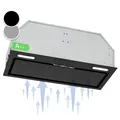 Dunstabzugshaube Einbau 70 cm 397m³/h Abzugshaube Abluft Umluft Touch Schwarz