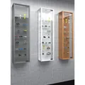 VCM Glasvitrine hängend Vitrine Glas mit ESG-Sicherheitsglas Maße ca. H. 115 x B. 33 x T. 18 cm Hängevitrine Glas Modern und platzsparend Glas Vitrinenschrank - Stano Maxi