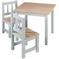 roba Baumann Kindersitzgruppe Woody Lack Grau Taupe