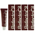 RefectoCil 4 Chestnut Kastanie 4 x 15 ml Augenbrauenfarbe & Wimpernfarbe Set OVP