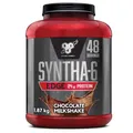 BSN Nutrition Protein Powder Syntha 6 Edge Low-Carb & Low-Sugar Whey Protein Shake mit Whey Protein Isolat und BCAAs, Muscle Gain Supplement mit Schoko-Milkshake-Geschmack, 48 Portionen, 1,87 kg