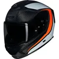 Nolan X-903 Ultra Carbon Intrigo 344, Integralhelm - Schwarz/Hellgrau/Neon-Rot - L