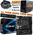 AMD Ryzen 5 5600X Aufrüstkit Bundle Asrock B550M HDV 16GB RAM 3200MHz Aufrüstkit