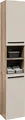 Hochschrank - B 34 cm - 2 Türen - 2 Ablageflächen - Sandfarben - Viking Eiche Nachbildung