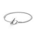 PANDORA Moments Schlangen-Gliederarmband mit T-Verschluss aus Sterling Silber/Größe: 16cm