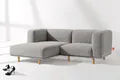 KONSIMO® Ecksofa FOSERO Ecksofa links, hergestellt in der EU, handgearbeitet, skandinavisch, Massivholzrahmen