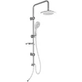 Überkopfbrauseset Dxld60087Cs, Weiß, Chrom, Metall, Kunststoff, 2.2x100.5x34 cm, Badezimmer, Baden & Duschen, Duscharmaturen