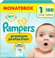 Pampers Baby Windeln Größe 1 2-5kg Premium Protection Newborn Monatbox 180 Stück