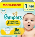 Pampers Premium Protection Größe 1 - 180 Baby Windeln 2-5kg Newborn Monatbox