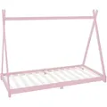 Ml-Design Kinderbett, Pink, Holz, Kiefer, Rechteckig, 90x200 cm, Kinder- & Jugendzimmer, Kindermöbel, Kinderbetten, Hausbetten