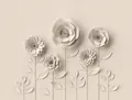 A.S. Création Livingwalls Fototapete Blumen 3D Beige 382931 The Wall 3,71 m x 2,80 m Wohnzimmer Schlafzimmer Küche Flur Esszimmer Büro