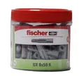 Fischer 531026 Universaldübel UX 8 x 50 R, handliche Runddose mit 75 Nylondübeln