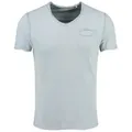 Key Largo T-Shirt Soda vintage Look uni Basic T00619 V-Ausschnitt unifarben kurzarm slim fit blau L