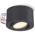 CELI-1N LED Aufbauspot anthrazit 6W dimmbar 3CCT flach schwenkbar