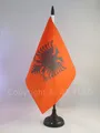 TISCHFLAGGE ALBANIEN 21x14cm - ALBANISCHE TISCHFAHNE 14 x 21 cm - flaggen AZ FLA