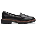 Clarks für Damen. 26174456 Westlynn Bella Leder-Slipper schwarz (41.5), Wohnung, Keine, Lässig
