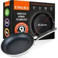 EMURA® | Antihaft Bratpfanne 26cm Für Hobbyköche & Profiküchen. PFOA-& PTFE-frei