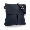 Gusti Handtasche Blau Leder - Veha Schultertasche Umhängetasche Damen