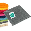 Badematte 45x45 cm Grau – Kleiner Badvorleger für GästeWC & Dusche – Weicher ...