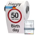 GOODS+GADGETS Lustiges Fun Klopapier zum 50. Geburtstag Toilettenpapier Geschenkartikel Geburtstags-Dekoration 50 und Sexy!