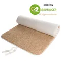 Yogamatte Schurwolle Bausinger Kontrast 90 x 200 cm Matte braun, Saum natur