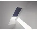 VELUX Sichtschutzrollo dunkelblau uni manuell Rahmen aluminium RFL FK08 9050S