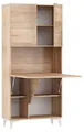 BIM Furniture Klappbare Schreibtisch Megan 1 Regale Haushaltsbüro Wandtisch Computertisch Laptop-Tisch Klapptisch (Sonoma Eiche)