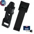 ABUS Fahrrad E-Bike Faltschloss mit Schlüssel Bordo 6000K/90 BK SH schw. Level10