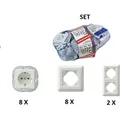 REV PrimaLuxe Steckdosen-Set | 18-teilig - Weiß