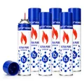 6X 300 ml Feuerzeuggas zum Nachfüllen mit Adaptern | Butangas für Flammbierbrenner | Sturmfeuerzeuge | Stabfeuerzeug | Feuerzeug Gas Nachfüller