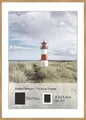 artissimo, PE6602-WR, Bilder-Rahmen 50x70cm mit Passepartout, Wechselrahmen für Poster Din A2, Holz, Echtholz-Rahmen inkl. Passepartout und Kunstglas, Außenmaß ca. 52x72cm, Farbe Eiche Oak
