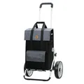 Andersen Einkaufstrolley - klappbar - 43 Liter - mit Kühlfach - Aufhängung für Einkaufswagen - belastbar 50 kg - Aluminium - Trolley - Kugellager-Rad Ø 25 cm - Royal Shopper Vektor grau