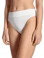 CALIDA Elastic Slip Damen, breiter Softbund, High Waist, atmungsaktive Single Jersey-Qualität Weiss 36-38