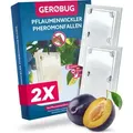 Gerobug Pflaumenwicklerfalle Pheromonfalle 2 Stk. - Vogelfreundliches Produktdesign inkl. 2 inkl. Bindedrähte - Pflaumenmadenfalle mit Lockstoff