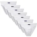 BRUBAKER Slip Herren Unterhose aus Baumwolle (Spar-Pack, 7-St., 7er-Pack) Großpackung Männer Unterwäsche, sehr bequeme Passform weiß M