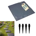 8er Set Trittplatten für Garten inkl. Erdspießen Gehwegplatten Kunststoff Steinoptik 40x40 Trittsteine für Garten frostfest Gartenplatten Rasen Beetplatte Trittplatte