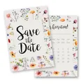 younikat 15 Postkarten Save the Date I DIN A6 I Wildblume I Set Hochzeit Wedding Einladungs-Karten I bunt elegant Kalendarium I dv1280