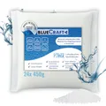 Bluecraft Luftentfeuchter Nachfüllpack 24 x 450 g, Calciumchlorid Prills im Vliesbeutel, Raumentfeuchter Granulat ohne Strom, Feuchtigkeitskiller für Keller, Wohnwagen, Garage und Schrank