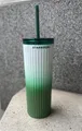 Starbucks Frühstücks-Geschirrset Starbucks Tumbler Thermobecher Cold Go Edelstahl Dual grün-weiß 16oz