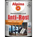 Alpina Anti Rost Metallschutz Lack 3in1 Schutzlack Rostlack Matt hellgrau 2,5L